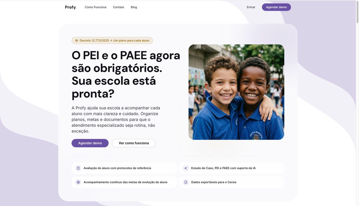 Tela do Profy AEE